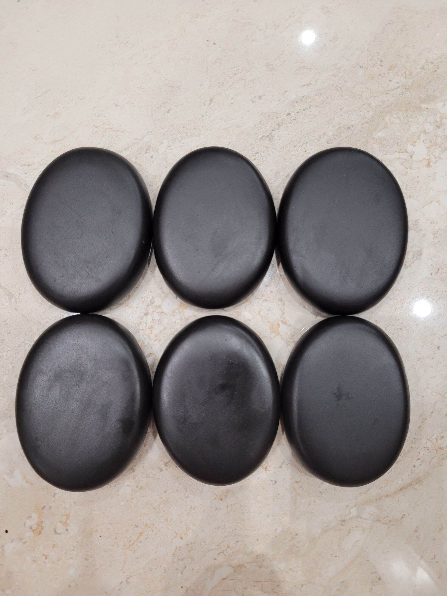 Bộ 6v đá massage nóng oval- 8cm x 6cm x 2cm