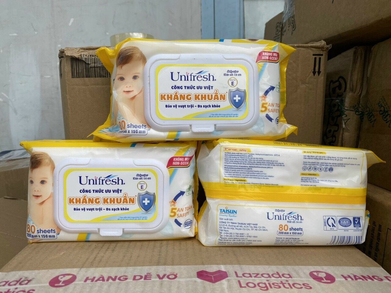 Combo 3 gói khăn ướt Unifresh không mùi