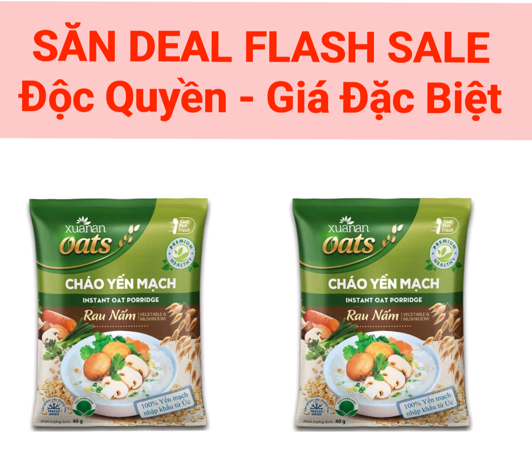 [HCM]COMBO: 6 Gói Cháo Yến Mạch Rau Nấm