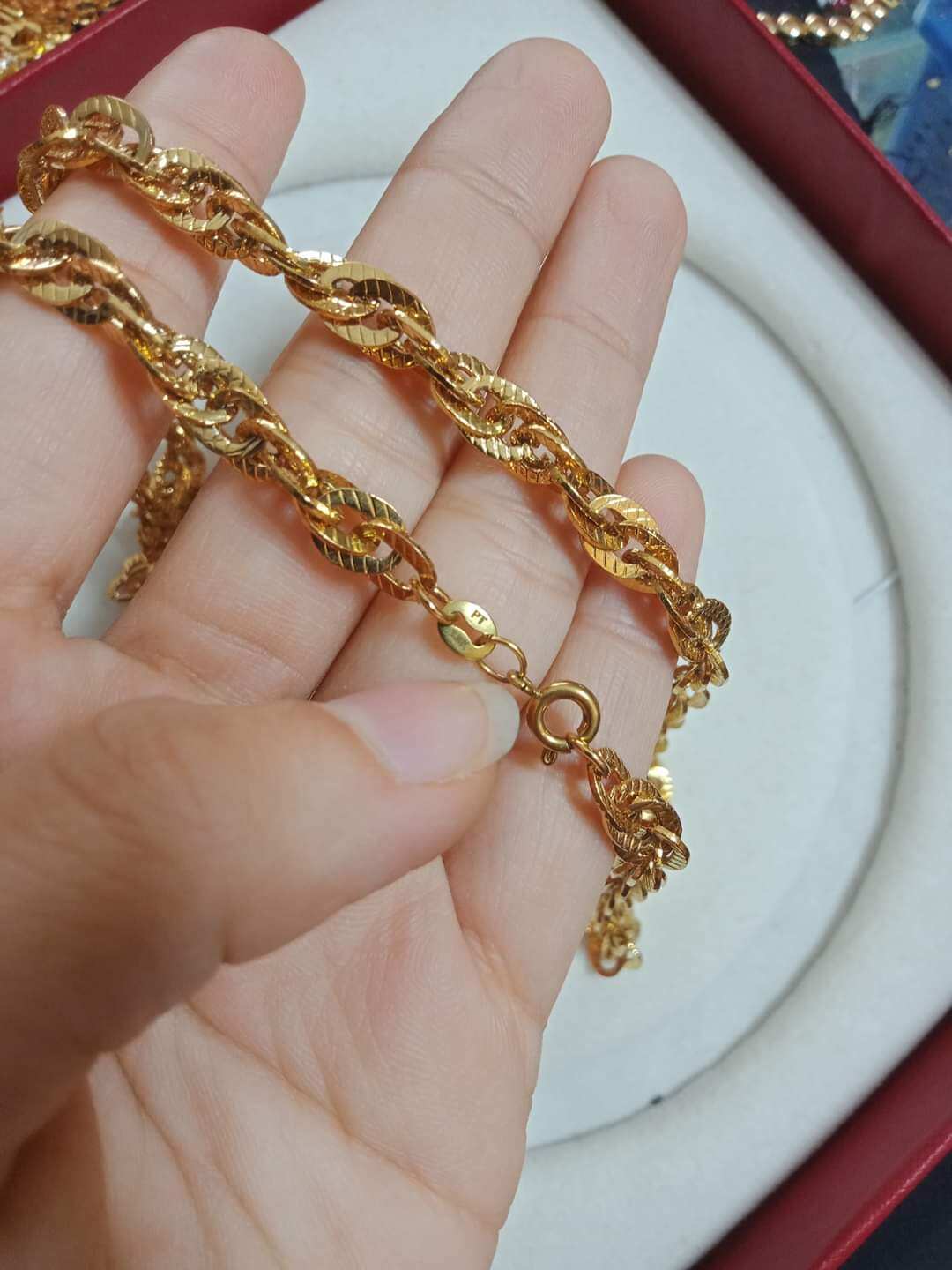 Dây chuyền nhật 18k kg đen kg ngứa