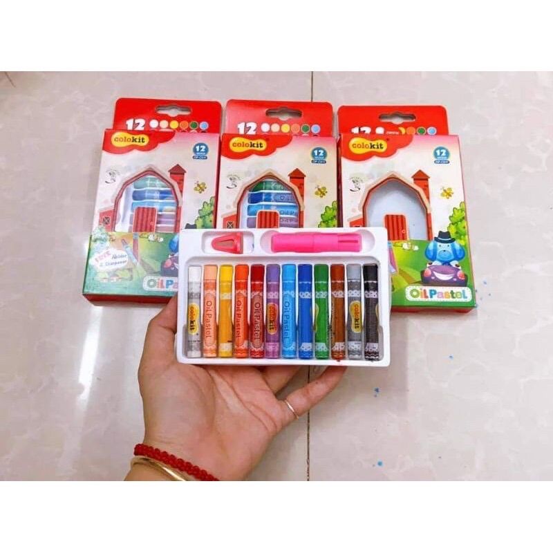 [HCM]Hộp sáp màu 12 cây Colokit giá rẻ.