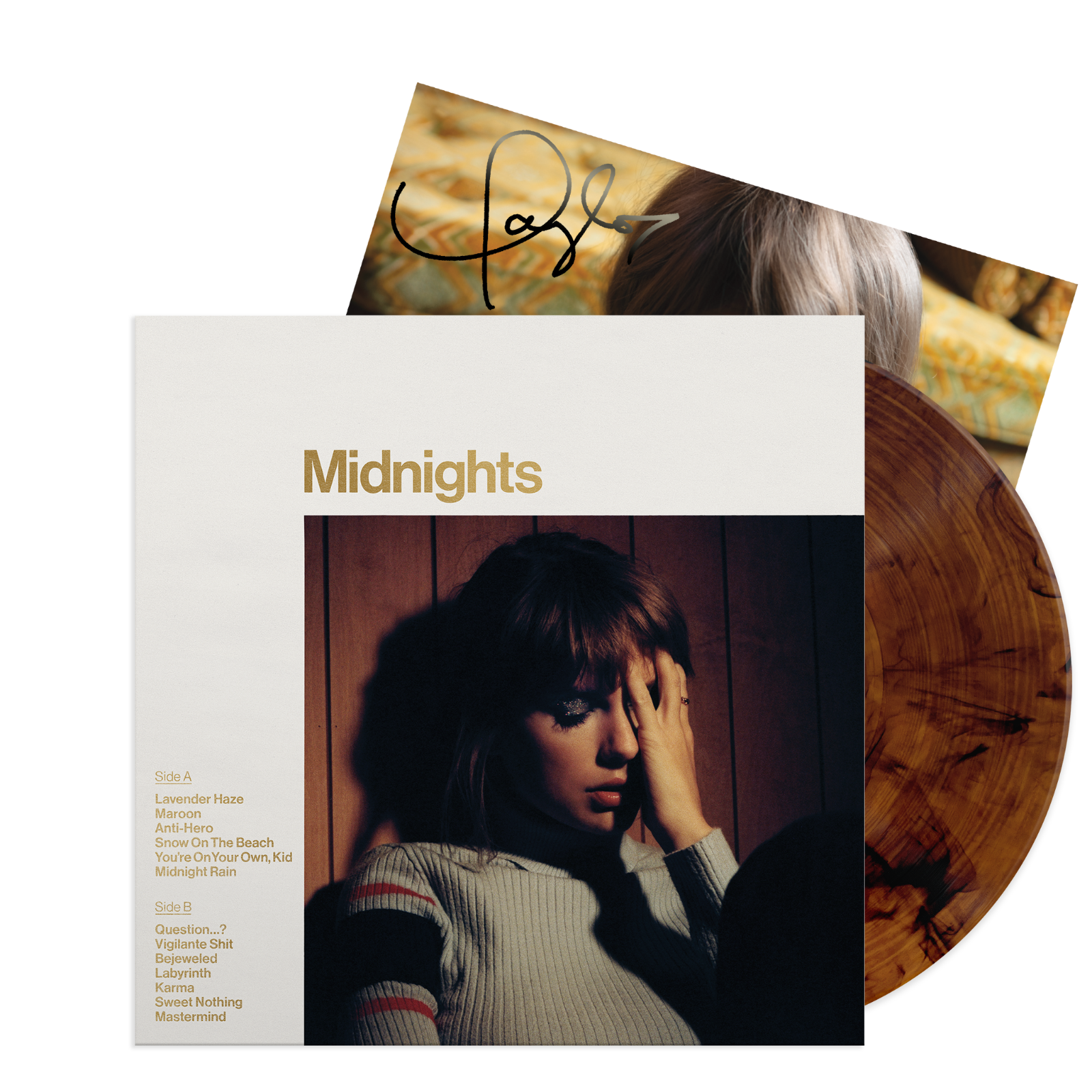 [ĐĨA THAN CHỮ KÝ TAY CỦA TAYLOR SWIFT] Album Midnights (signed vinyl) 2U Store CDs