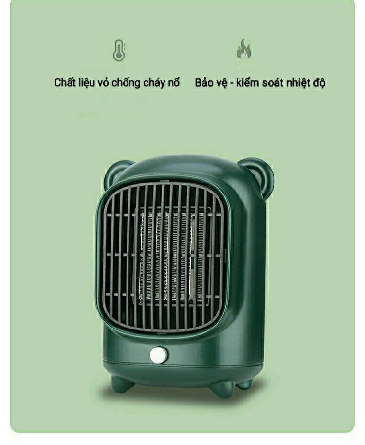 Quạt Sưởi Gốm Mini Space Heater Công Suất 500W