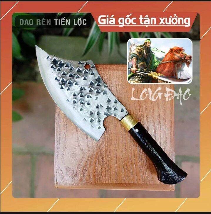 dao chuyên chặt kiểu dáng long đao nhíp xe loại 1dập vân 2 mặt