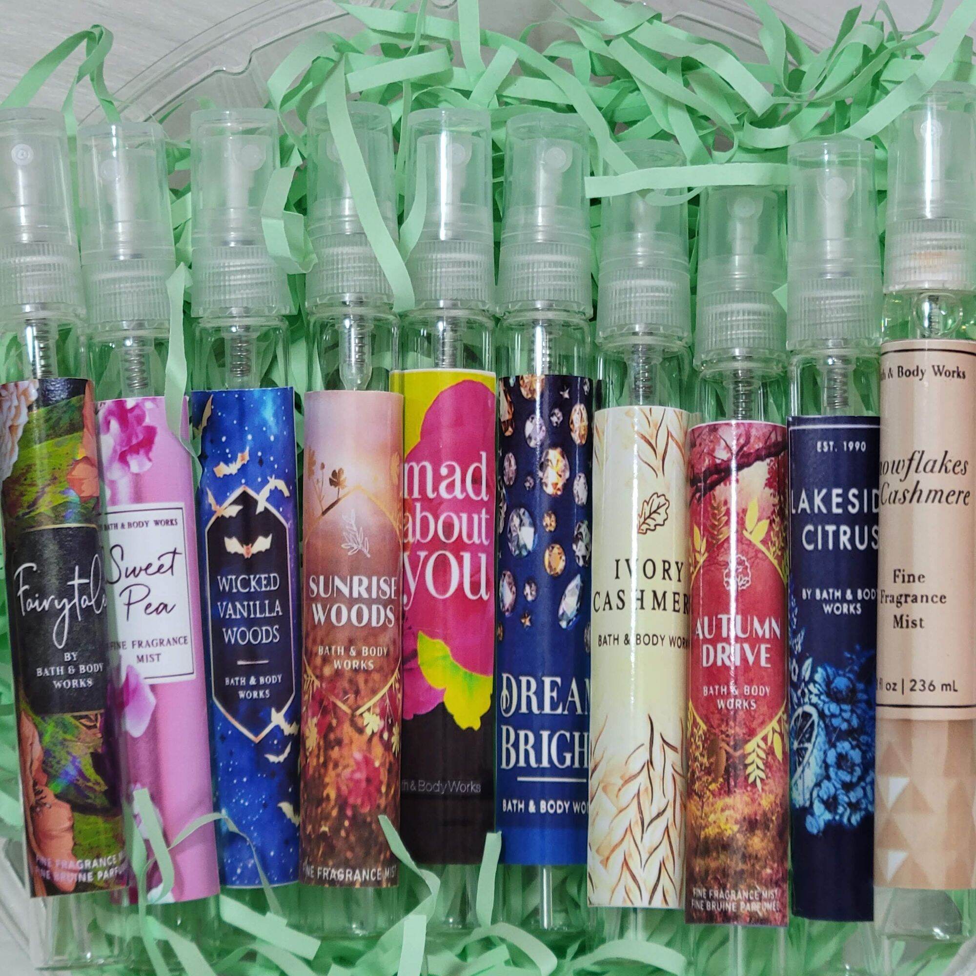 Tem dán chai chiết xịt thơm Bath&Body Works 10ml
