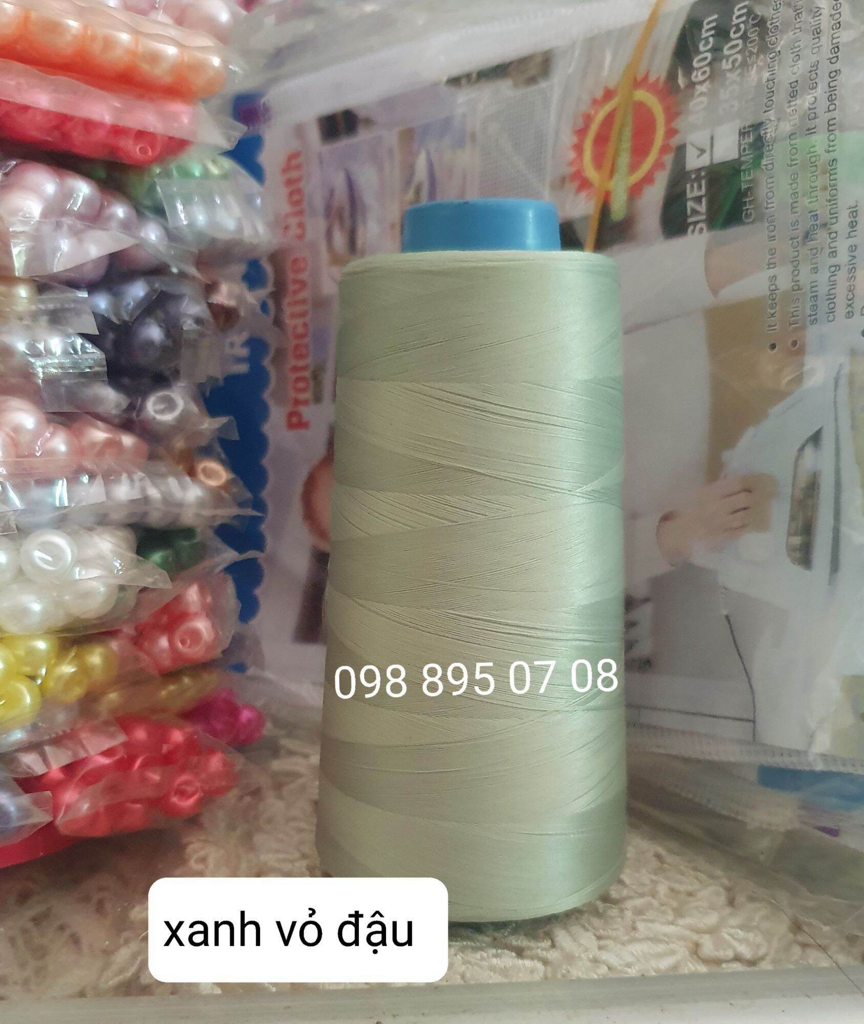 Sét 3 cuộn chỉ tơ vắt sổ.cuốn lai