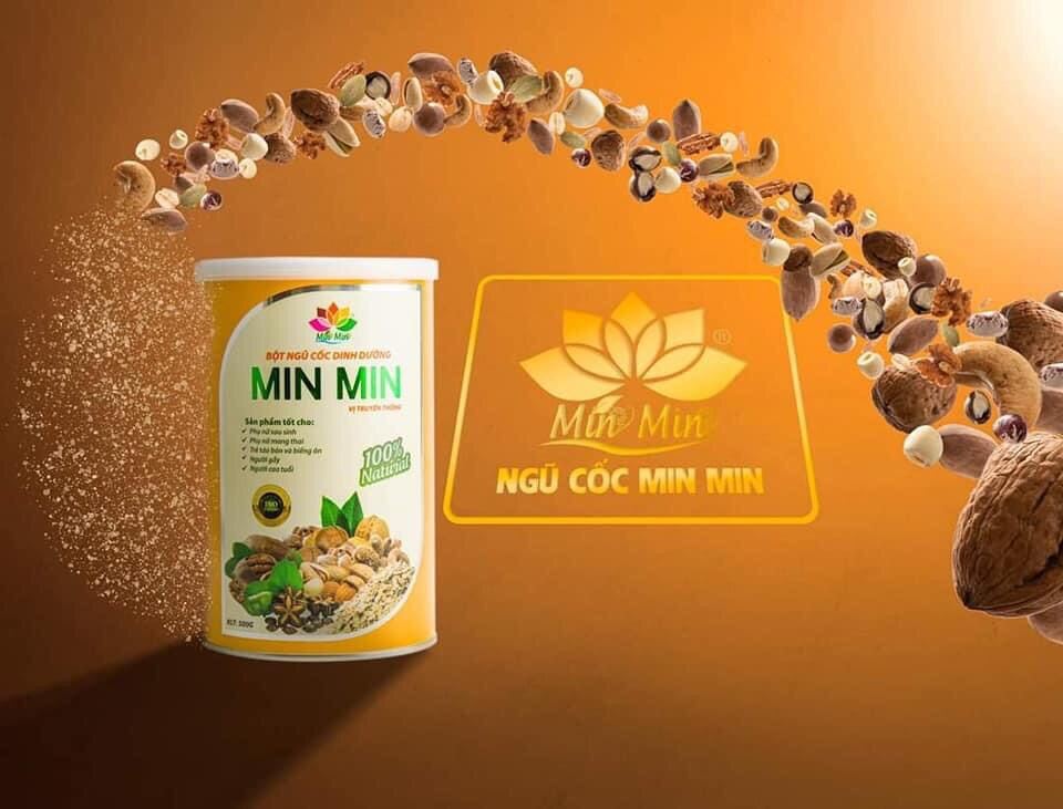 (500g) ngũ cốc lợi sữa Min Min, bột ngũ cốc lợi sữa Min Min siêu lợi sữa giành cho mẹ bầu và mẹ sau sinh. Thức uống vàng giúp sữa về bé ti no nê.