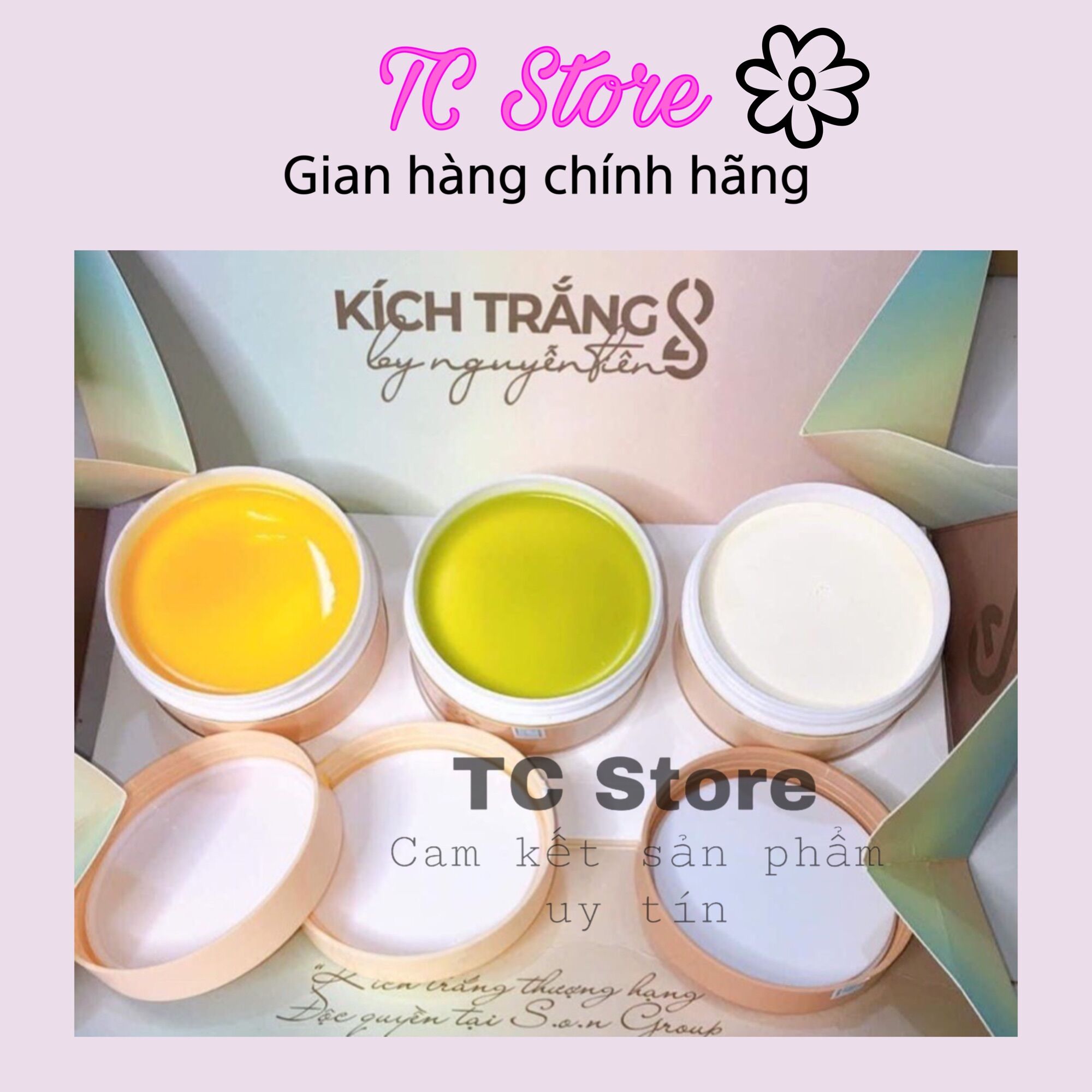 Combo 3 hủ kem body kích trắng da tam sắc siêu trắng