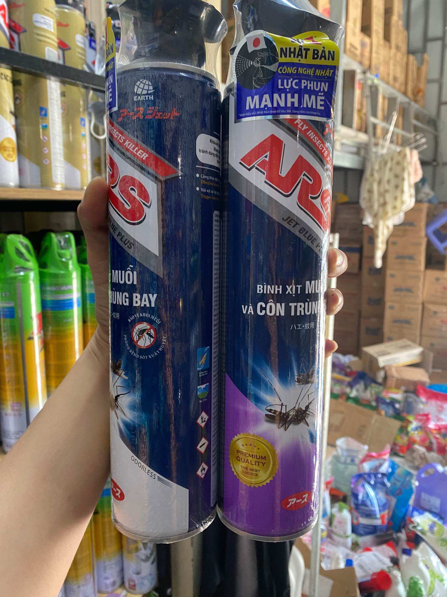 Bình xịt Muỗi và Côn Trùng bay ARS jet blu plus 600ml - Thương hiệu số 1 Nhật Bản