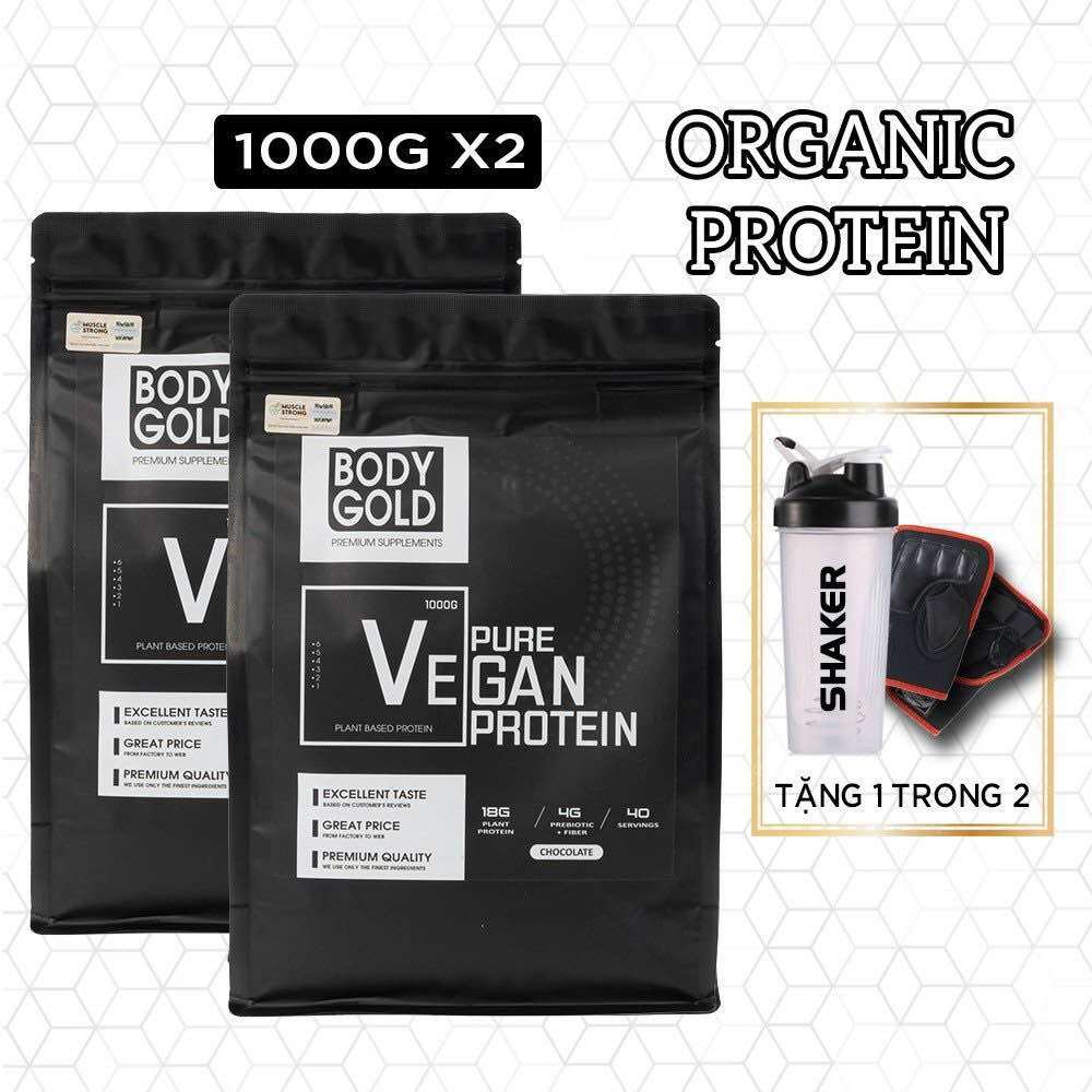 Combo 2 túi Sữa Tăng Cơ Tăng Cân - Body Gold - Organic Vegan Protein - Protein thực vật