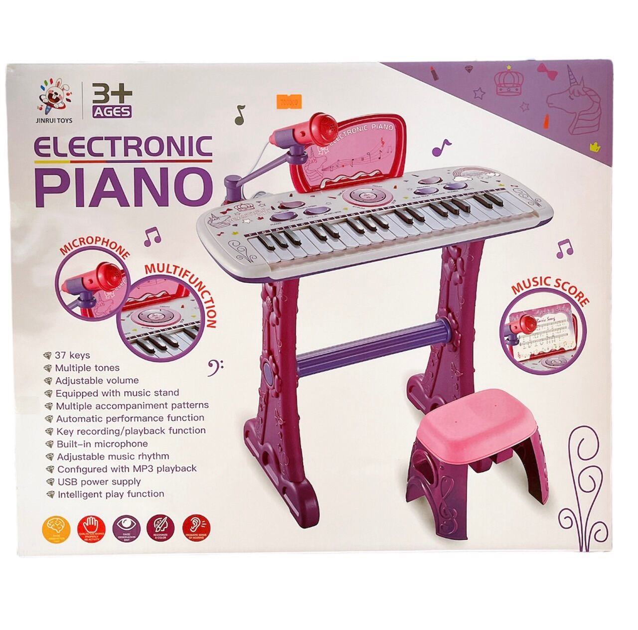 Đàn piano cổ điển kèm mic có ghi âm đồ chơi cho bé