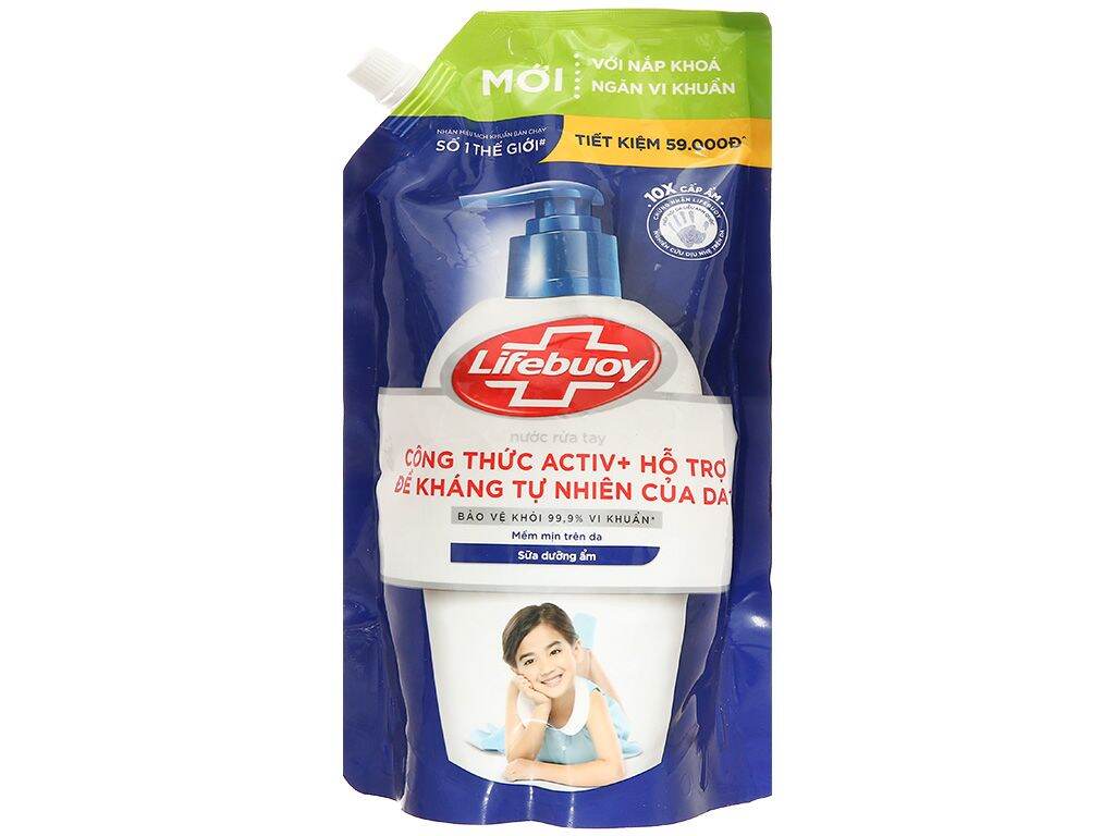 Nước rửa tay lifebuoy sữa dưỡng ẩm bịch 1kg