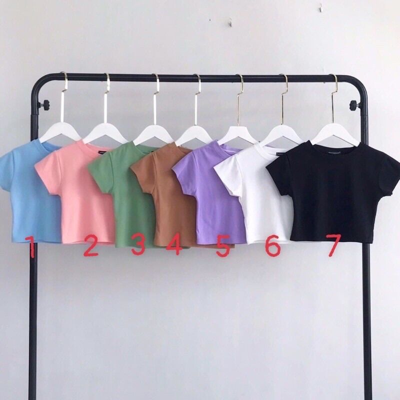 Áo croptop body trơn basic