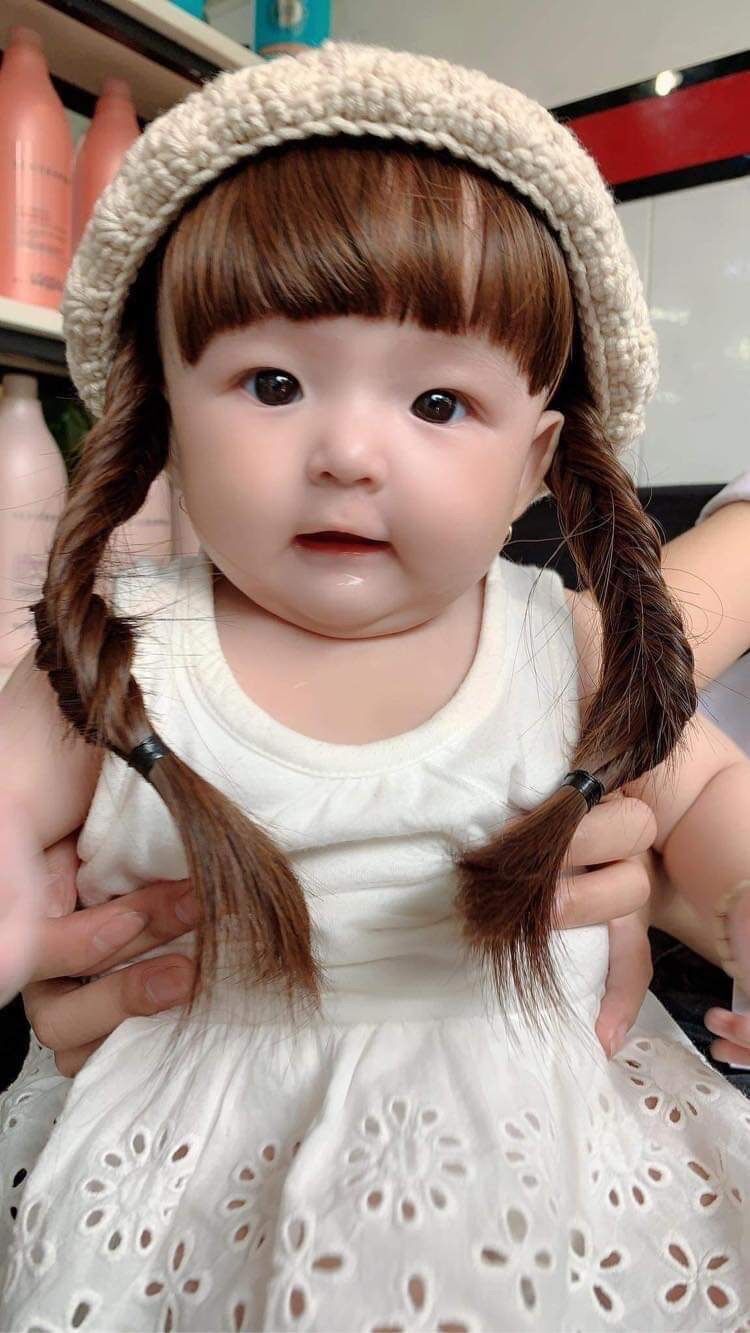 [HCM]Mũ Len Tóc Giả Cho Bé