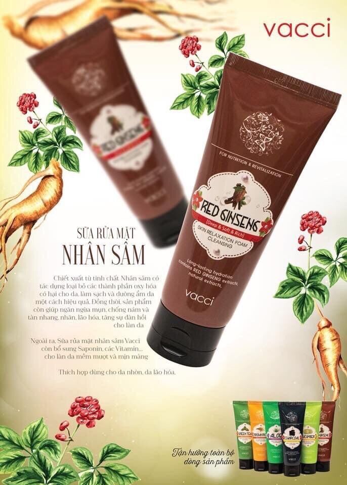 VACCI - SỮA RỬA MẶT GẠO LỨT (DA NÁM, TÀN NHANG - DA HỖN HỢP)