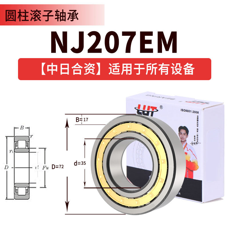 Lý Tự Trọng Cylindrical Roller Bearings Nj203 Nj204 Nj205 Nj206 Nj207 Nj208 Em Trục Cylindrical Tron