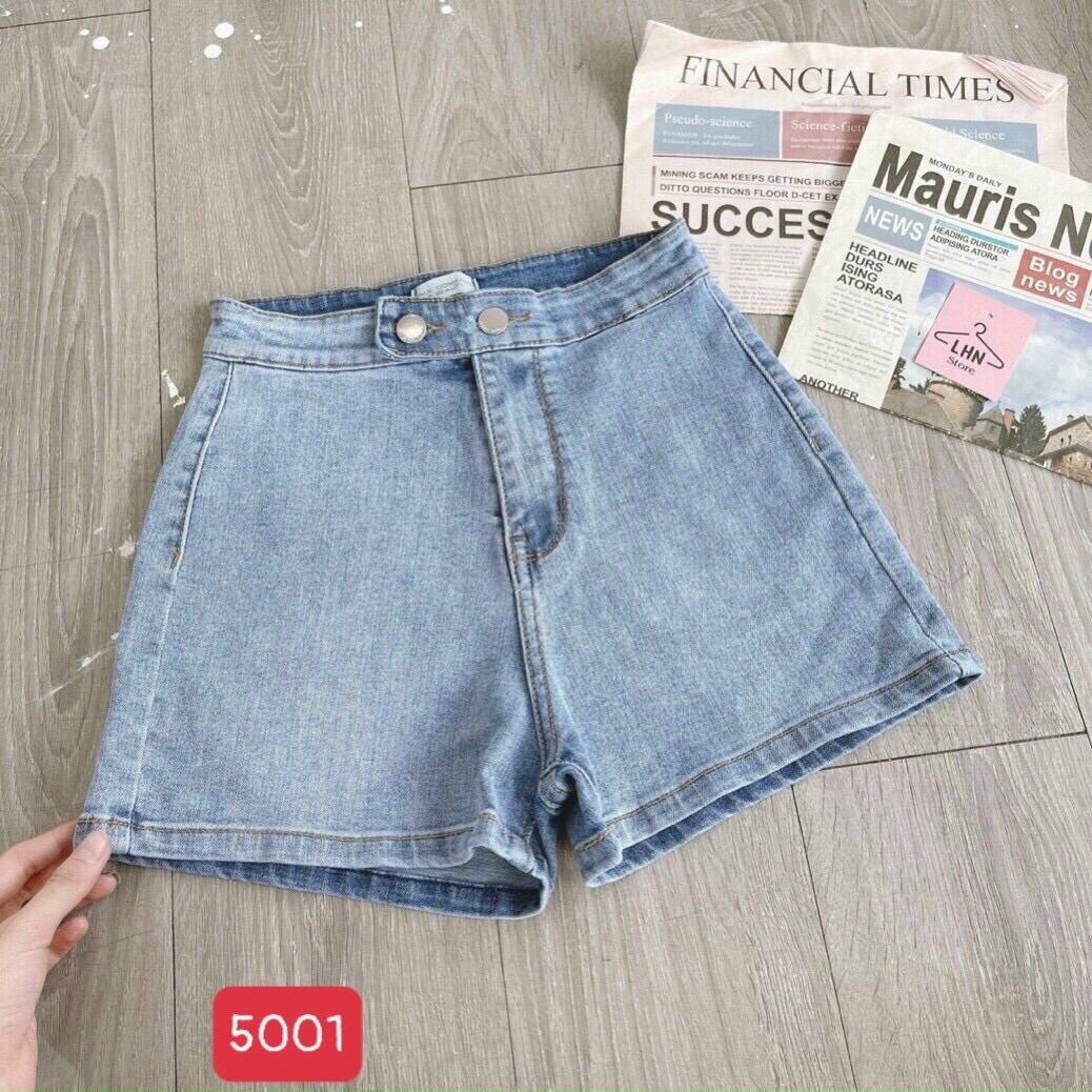 Quần Short Jean Nữ Lưng Cao