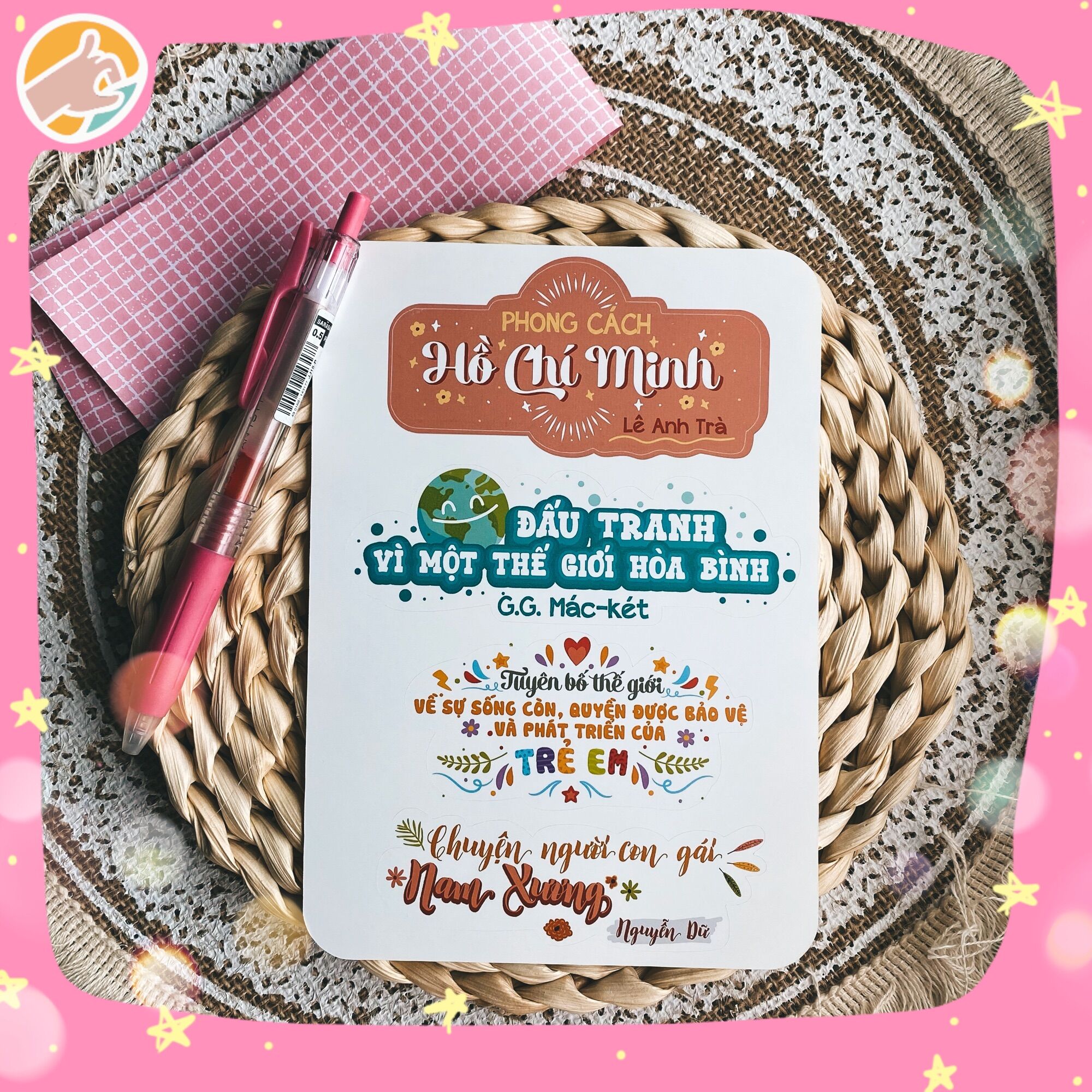 Nhãn dán Sticker môn học 9 - Tựa bài văn