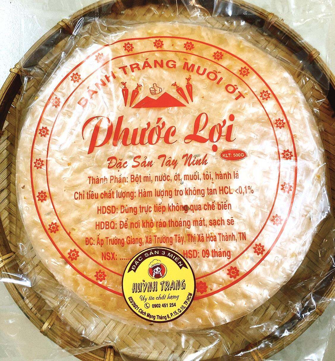 Bánh Tráng Muối Ớt Tây Ninh 500gam loại tròn