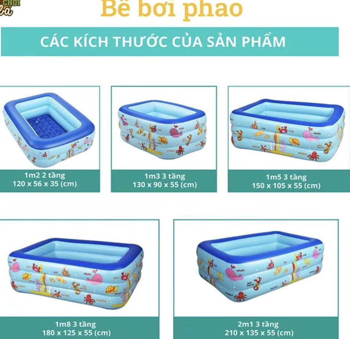 Bể bơi 3 tầng đủ size