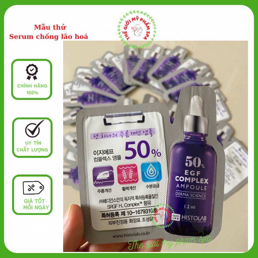 Sample Histolab Serum 50 Tinh chất trẻ hoá da EGF Complex Ampoule 50% Histolab chính hãng HQ| Thegioimyphamspa
