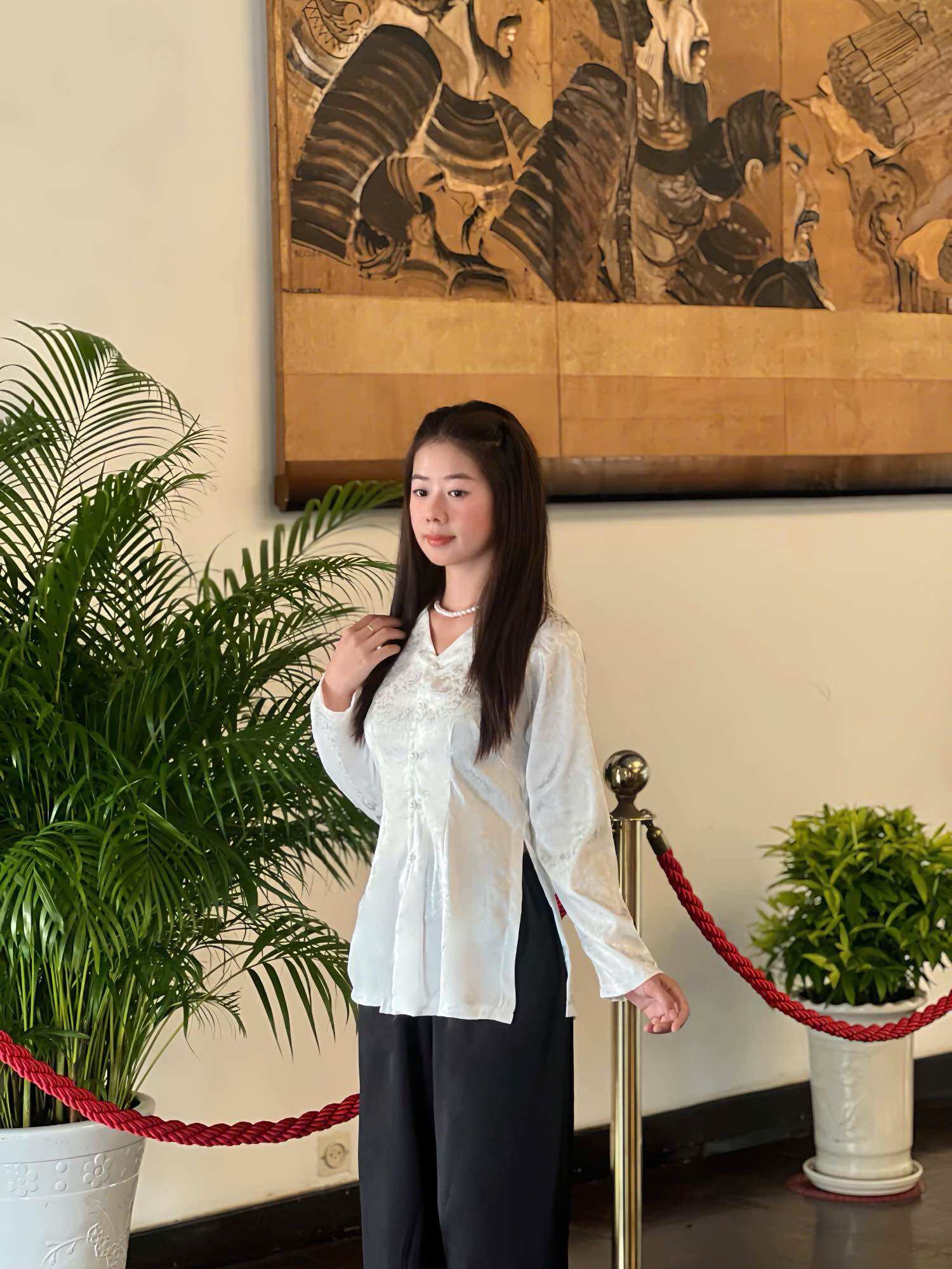 Bộ bà ba truyền thống chất gấm( bán lẻ áo và quần)