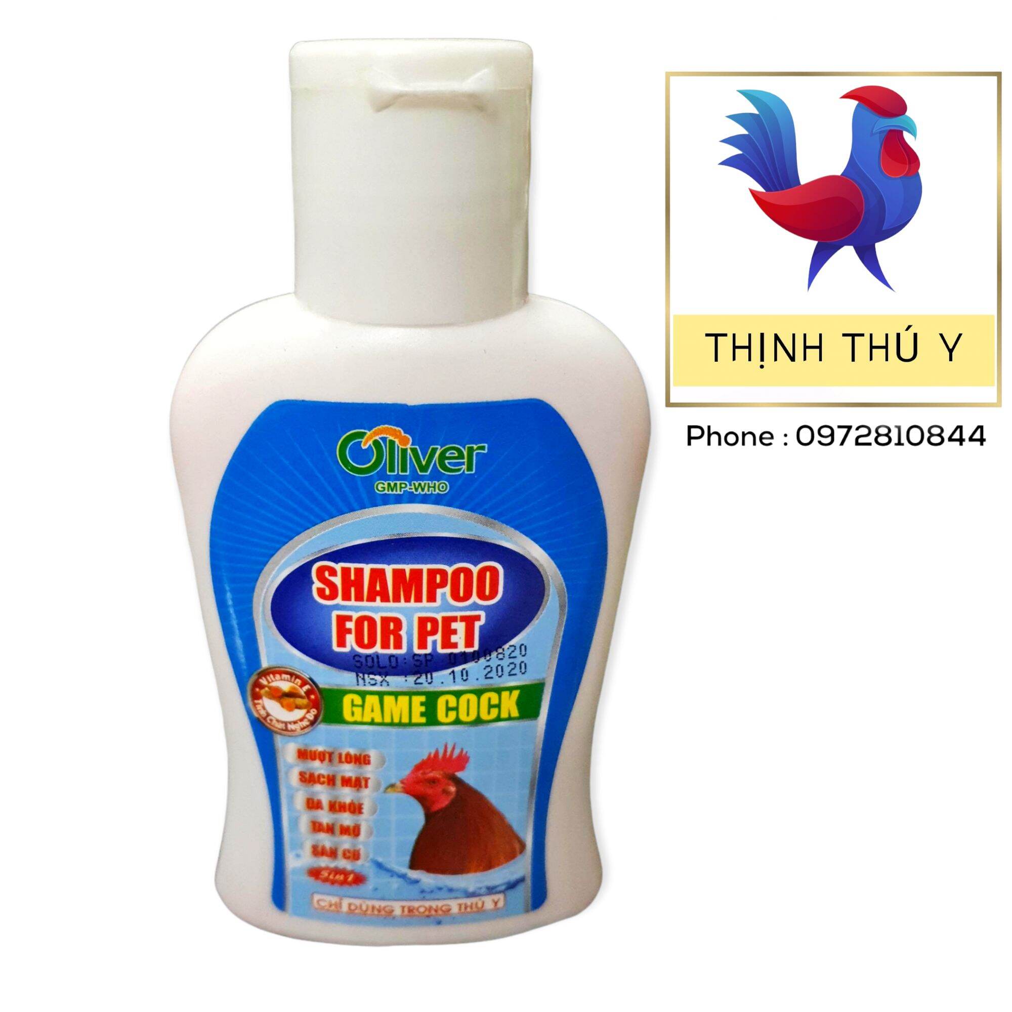 Shampoo for Pet (100ml) - Xà bông tắm sạch mạt, ngừa lác, xà mâu, làm săn cơ cho gà đá