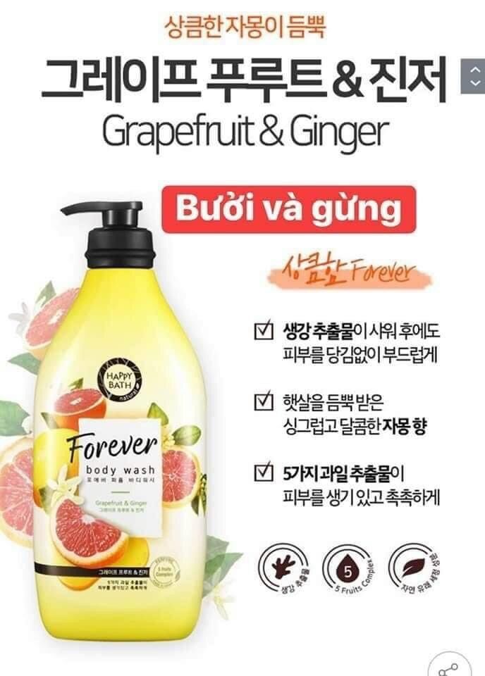 Sữa tắm Happy Bath Hàn Quốc 900 ml