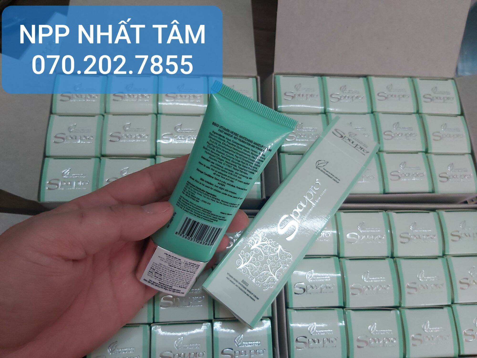 KEM TRANG ĐIỂM LÀM TRẮNG DA BB SPAPRO 40G