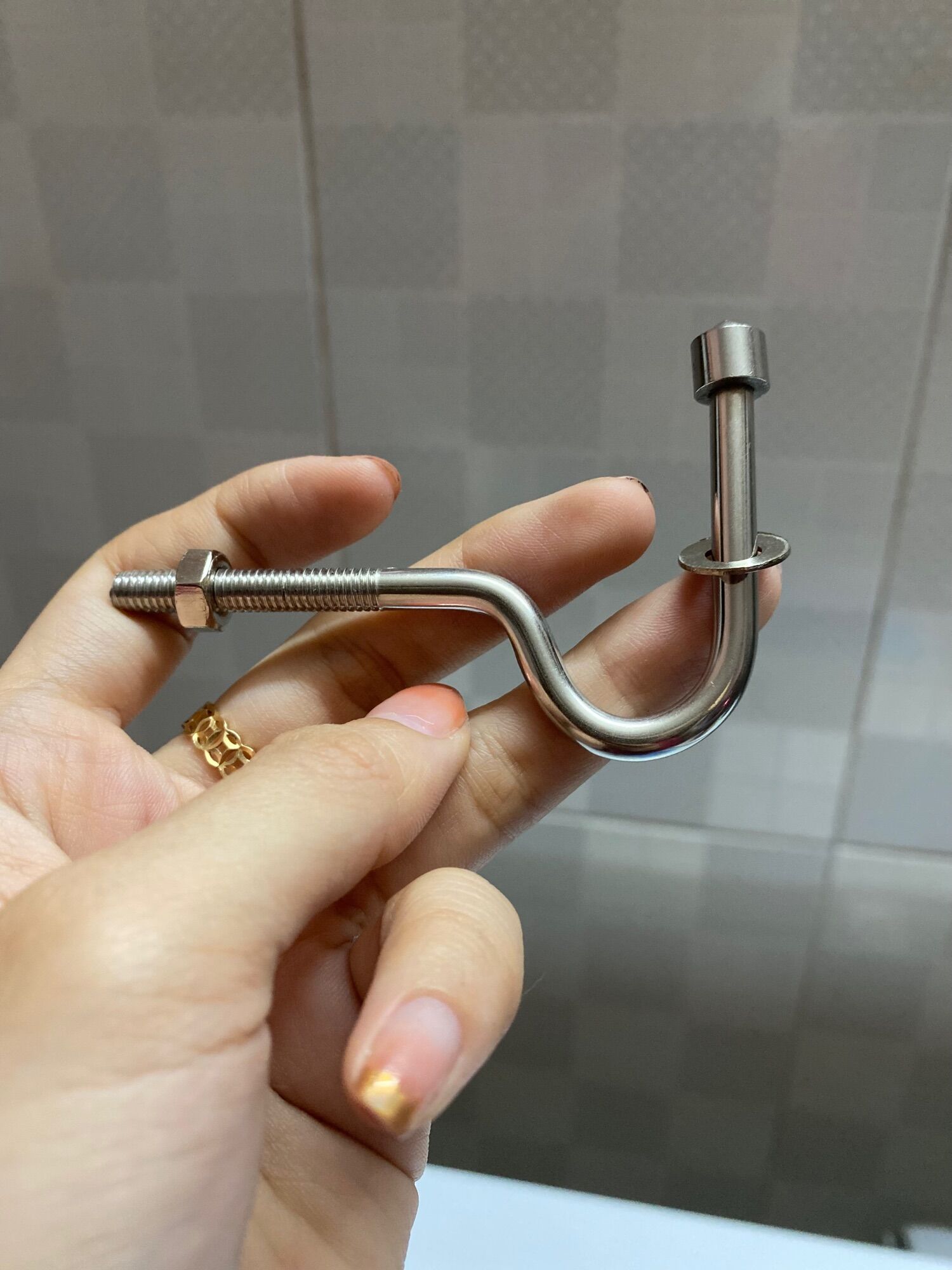 Móc treo đồ inox/ titan cho xe máy