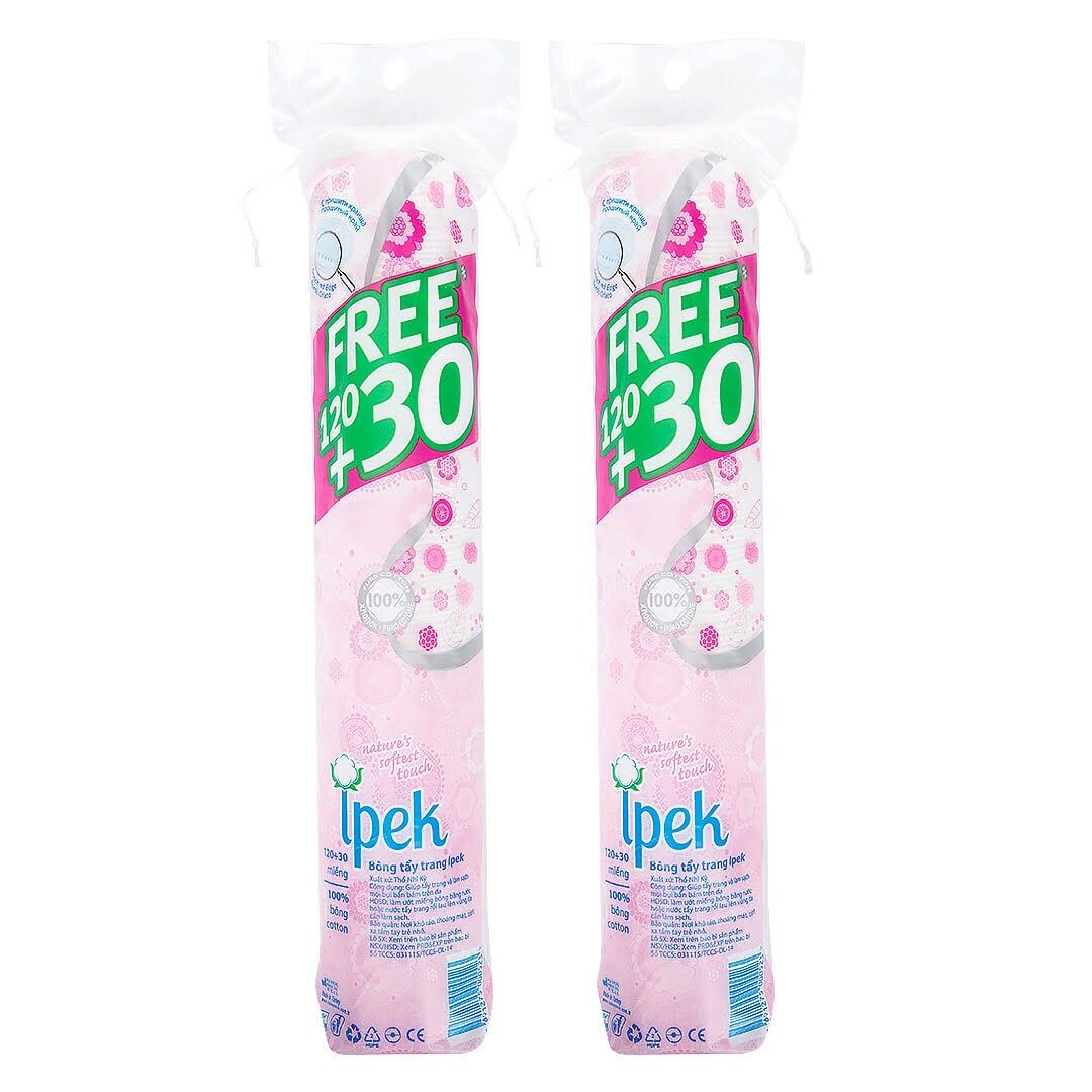 Bông tẩy trang 100% cotton Thổ Nhĩ Kỳ Ipek Klasik Cotton Pads (130 & 150 miếng)