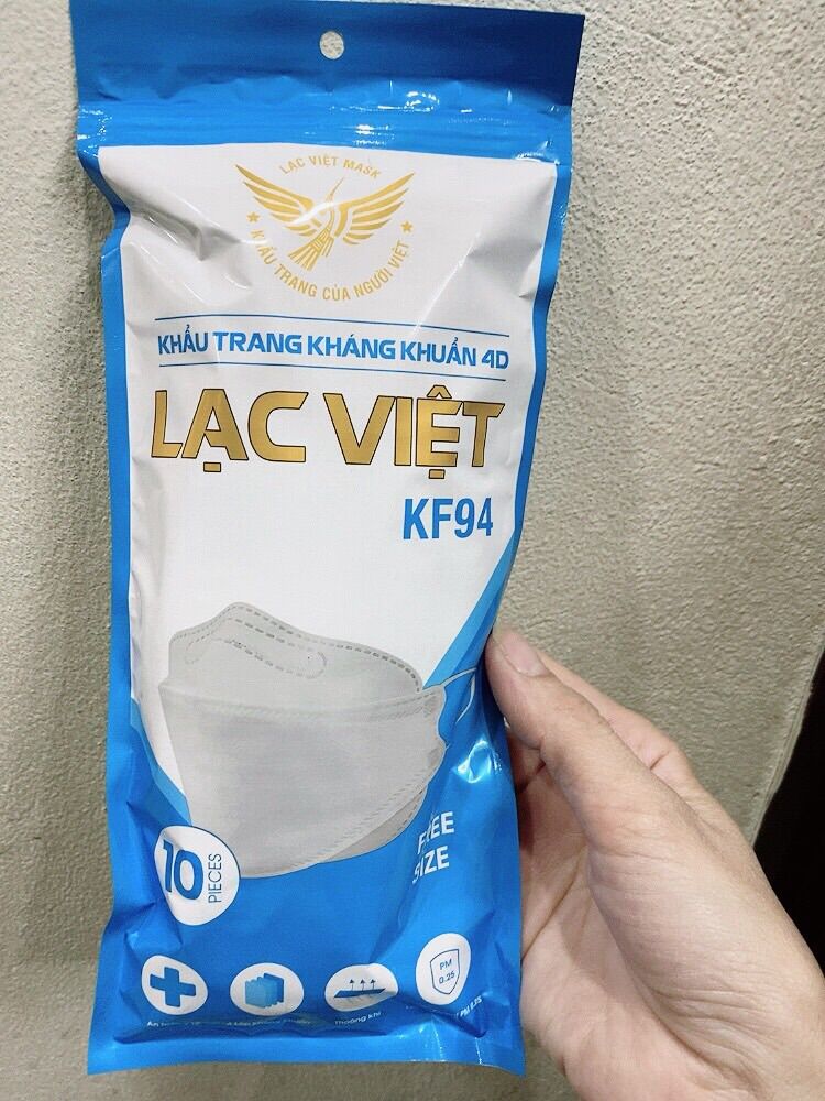Set 50 chiếc (5 túi) khẩu trang Kf 94 Kháng khuẩn cao cấp