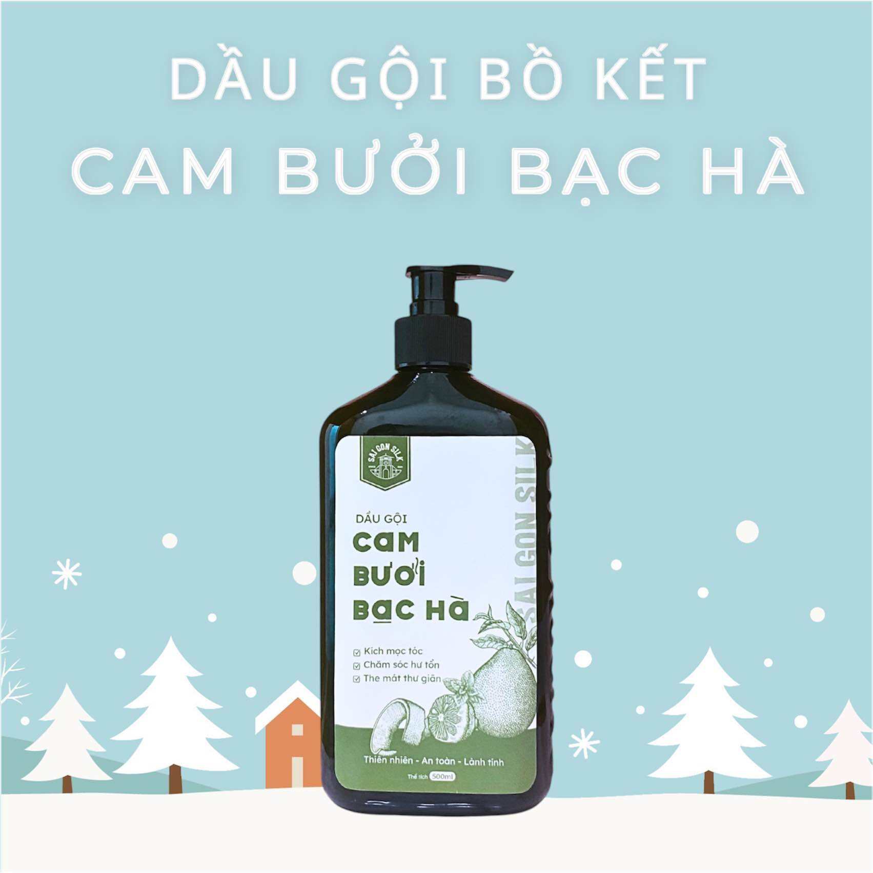 DẦU GỘI ORGANIC BỒ KẾT CAM BƯỞI BẠC HÀ SaigonSilk