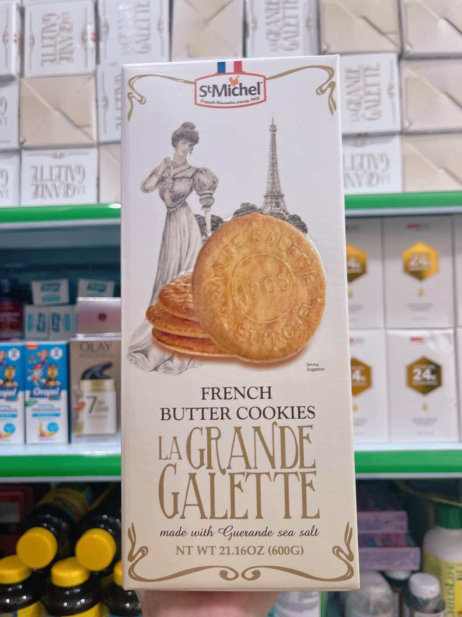 Bánh quy bơ Pháp St Michel La Grande Galette 600g của Pháp - Date 5 2024.