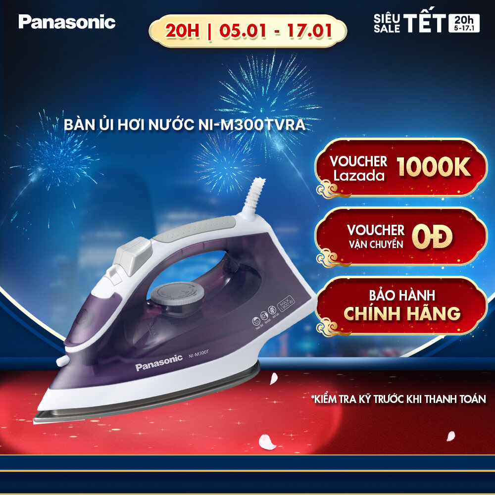 Bàn Ủi Hơi Nước Panasonic NI-M300TVRA Tím / NI-M300TARA Xanh - Phun hơi cực mạnh - Bảo hành chính hã