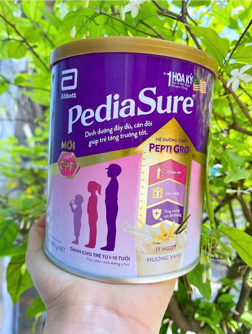 Sữa Bột PediaSure 380g Hương Vani Ít Ngọt Date T3/2027