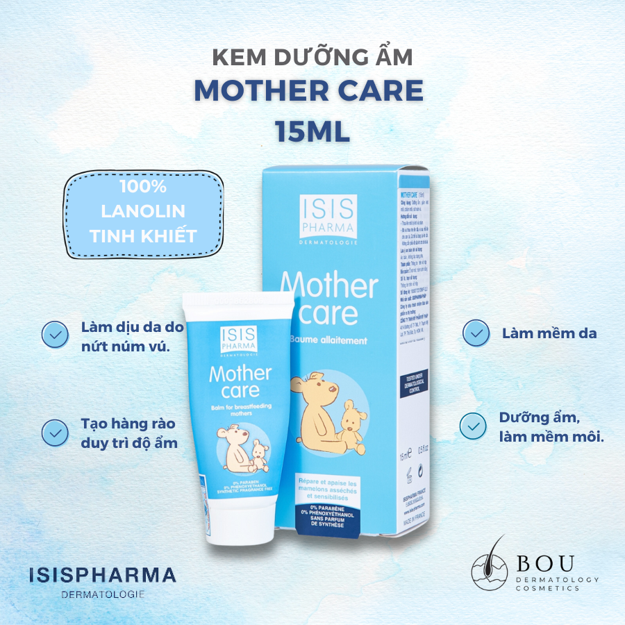 KEM DƯỠNG GIẢM CHÀM MÔI, NỨT NÚM VÚ MOTHER CARE 15ML