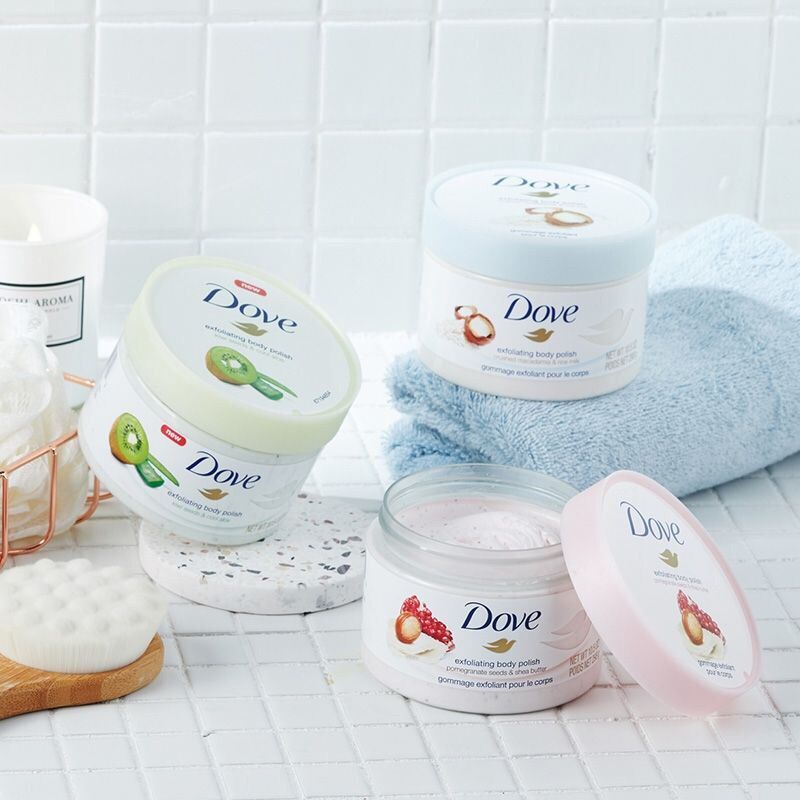 Kem tắm tẩy da chết body Dove