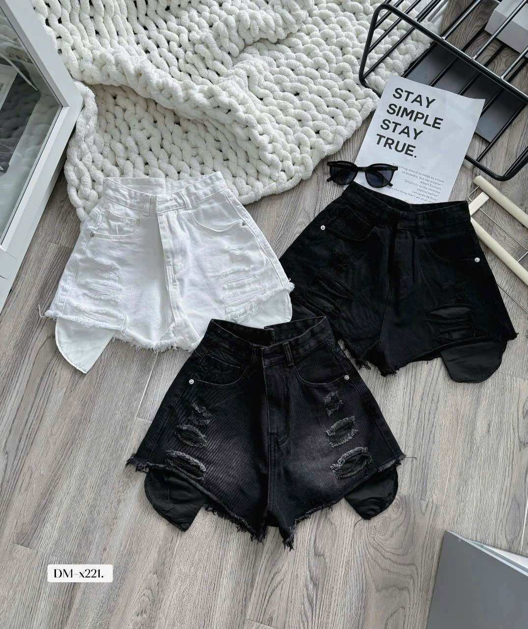 Short jean - Sọt jean lộ túi rách tua rua mới
