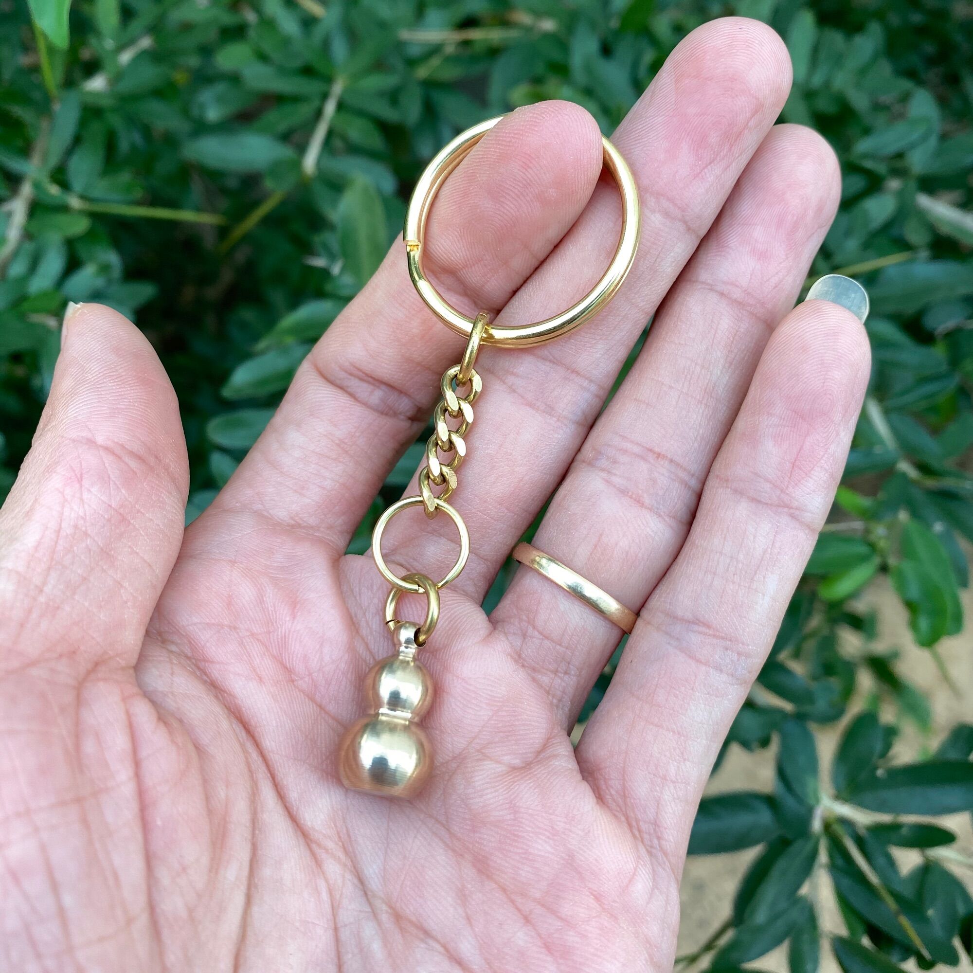 Khoen đồng 3cm kèm dây xích đồng