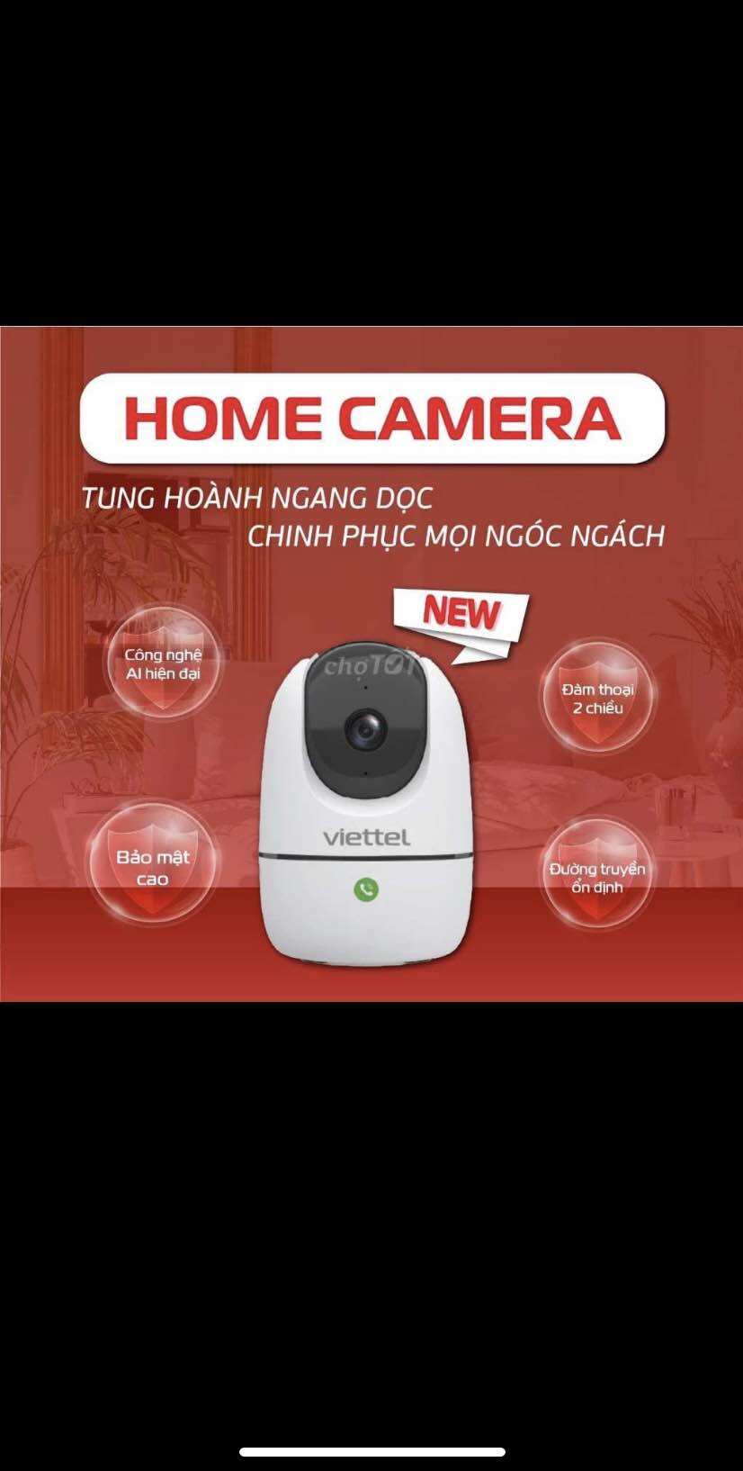 Camera wifi viettel hc23 trong nhà xoay 360 - gắn thẻ nhớ