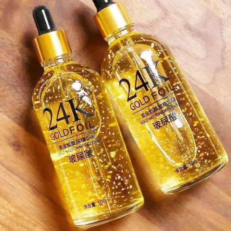 Vàng 24k Axit Hyaluronic Nicotinamide Serum Dưỡng Da Mặt 100ml Chống Lão Hóa Nâng Cơ Mặt Tinh Chất Collagen Chăm Sóc Làm Trắng Da Cho Mọi Loại Da