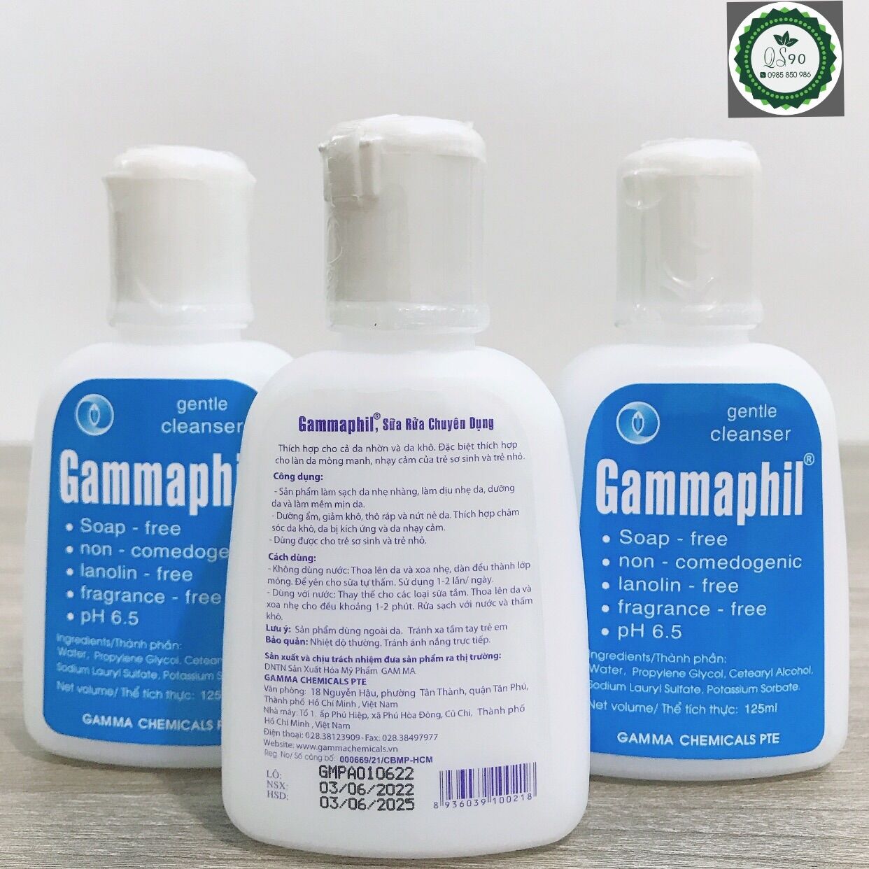 SỮA RỬA MẶT GAMMAPHIL /sữa rửa mặt không tạo bọt