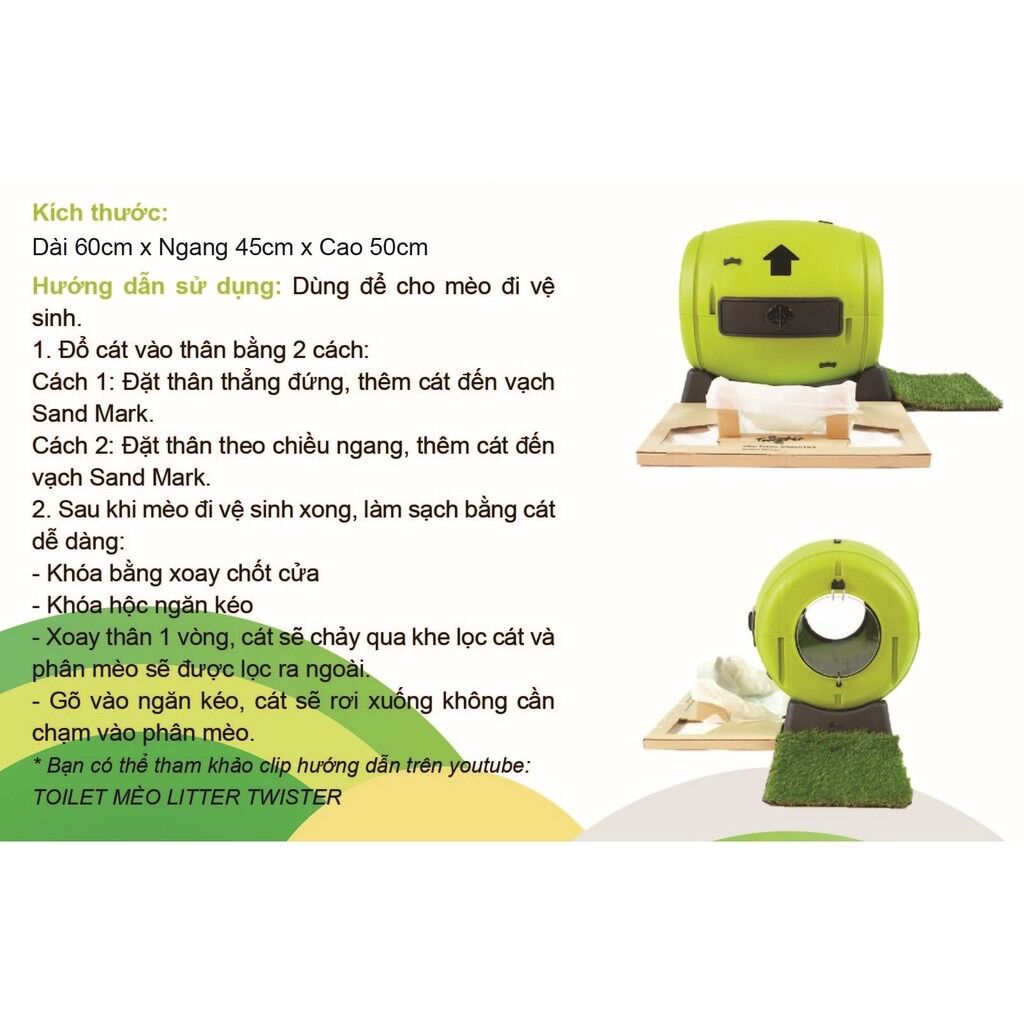 Nhà vệ sinh cho mèo Litter Twister