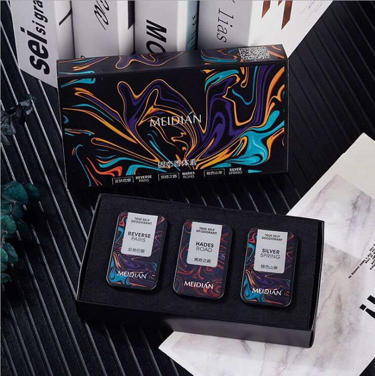 Sét 3 hộp nước hoa khô nam nữ meidian dạng sáp