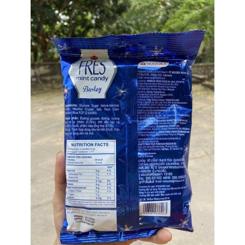 Kẹo The Bạc Hà Lúa Mạch Fres Barley Mint Candy (Gói 150g)