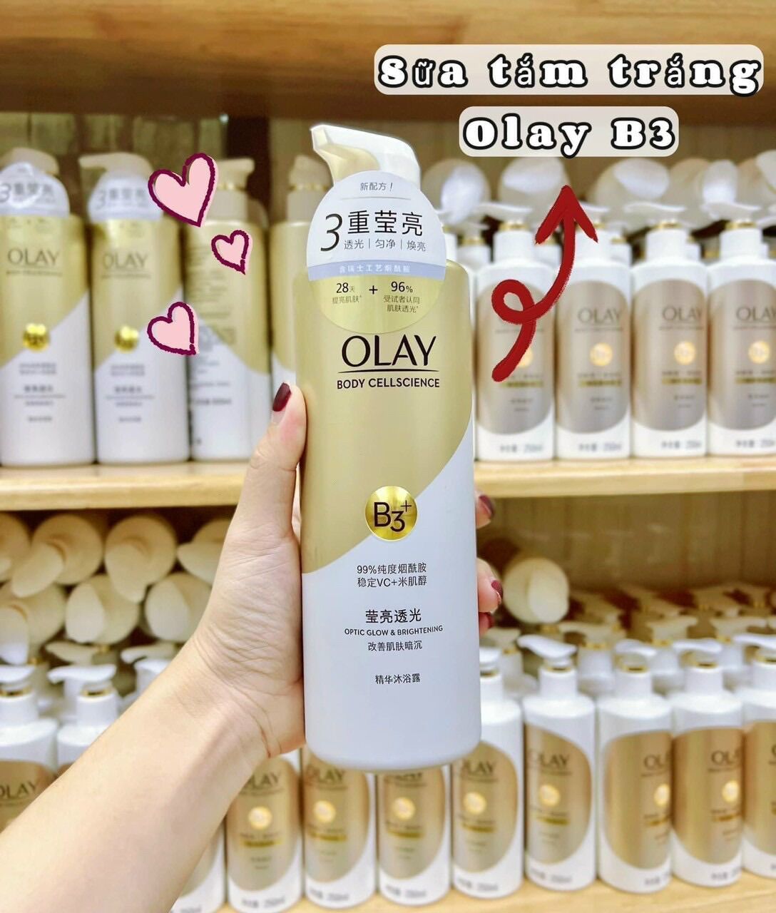 Sữa tắm trắng da olay b3 thái lan chính hãng 500ml