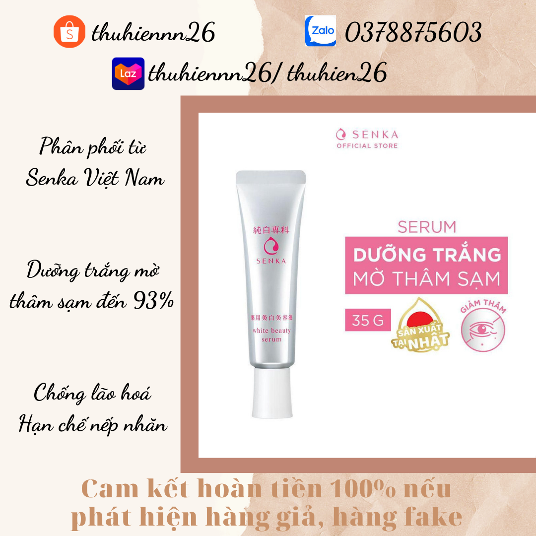 Serum dưỡng trắng da Senka White Beauty 35G