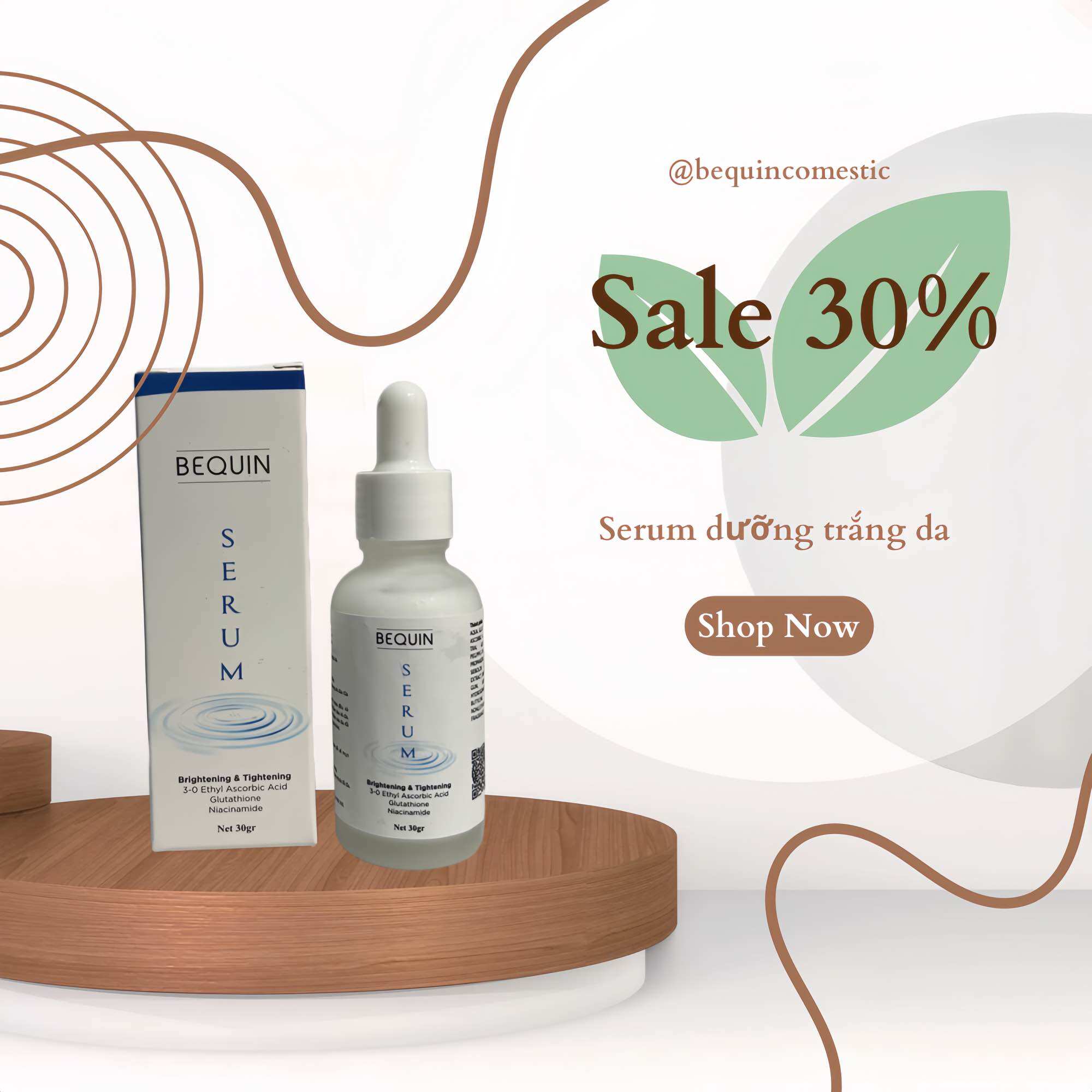 Serum dưỡng trắng, căng bóng trẻ hoá da handmade