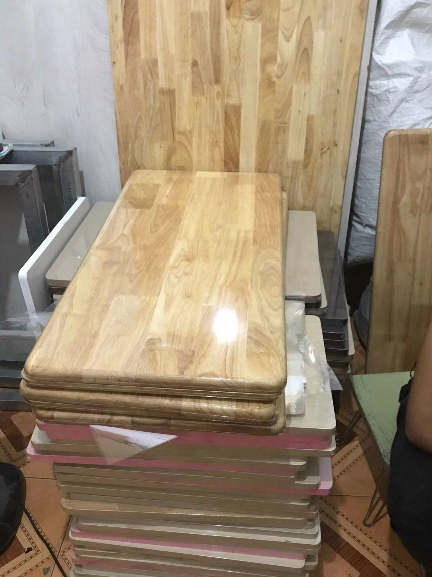 [HCM]Mặt Gỗ Cao Su 50*100cm bo tròn góc cạnh